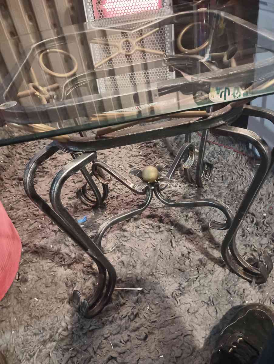 Wrought Iron Square Side Coffee Table