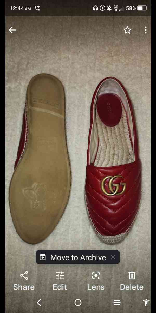 red Gucci shoes