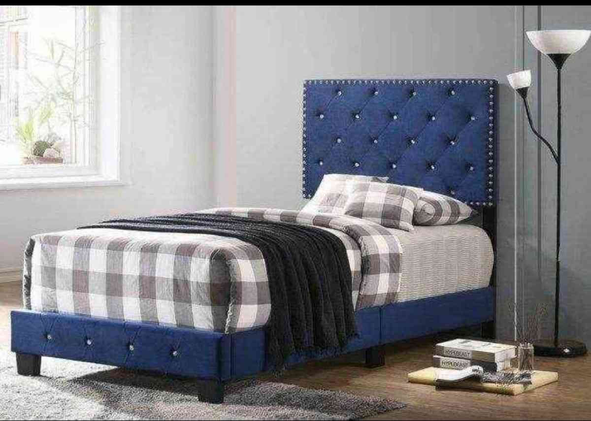 Bed Frames with box spring and mattress complete set