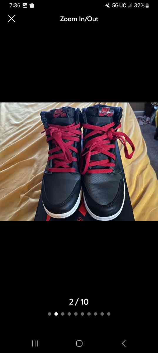 Jordan 1 retro high satin black gym red black