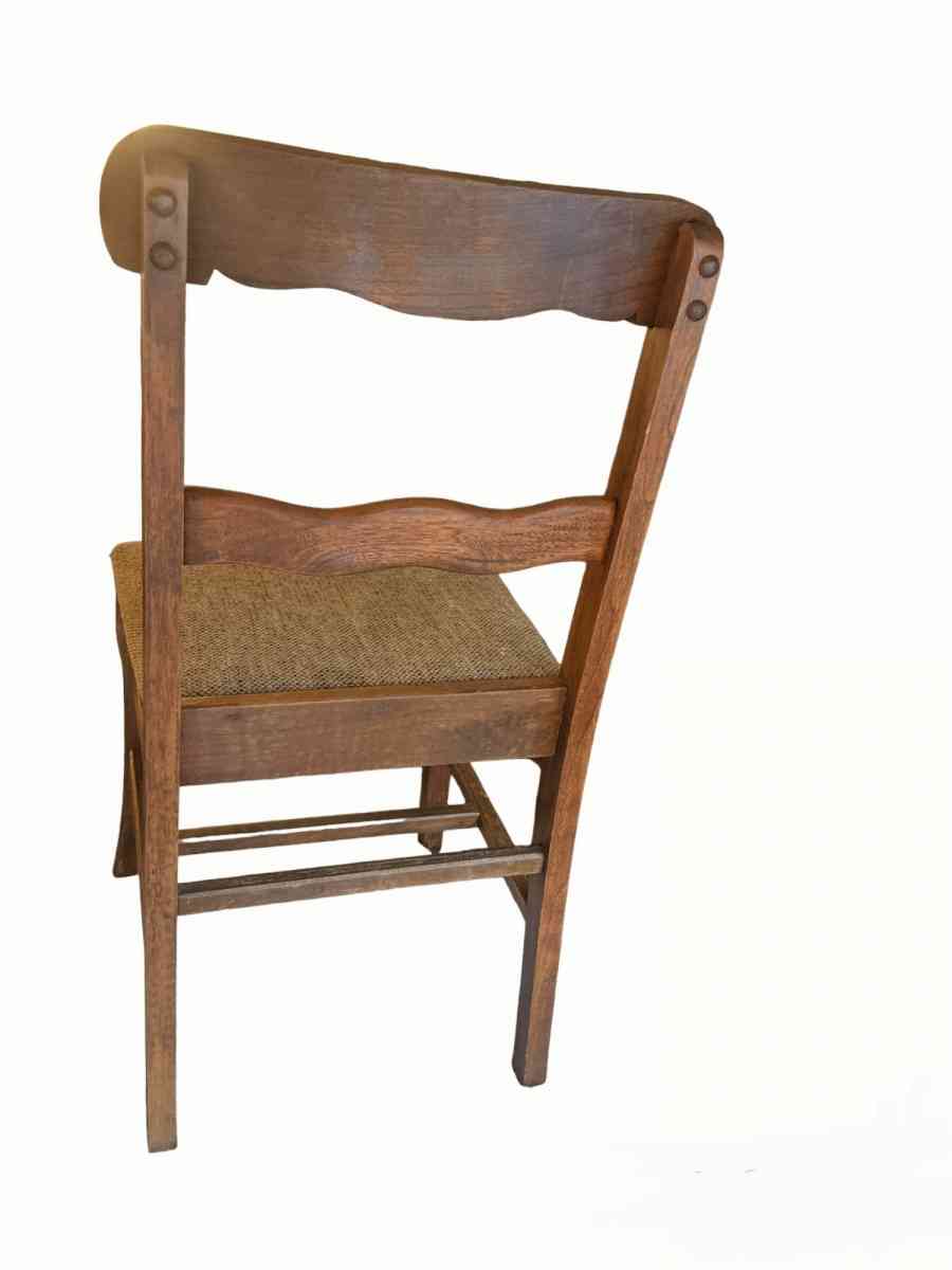 Vintage Ladderback Walnut Dining Chair