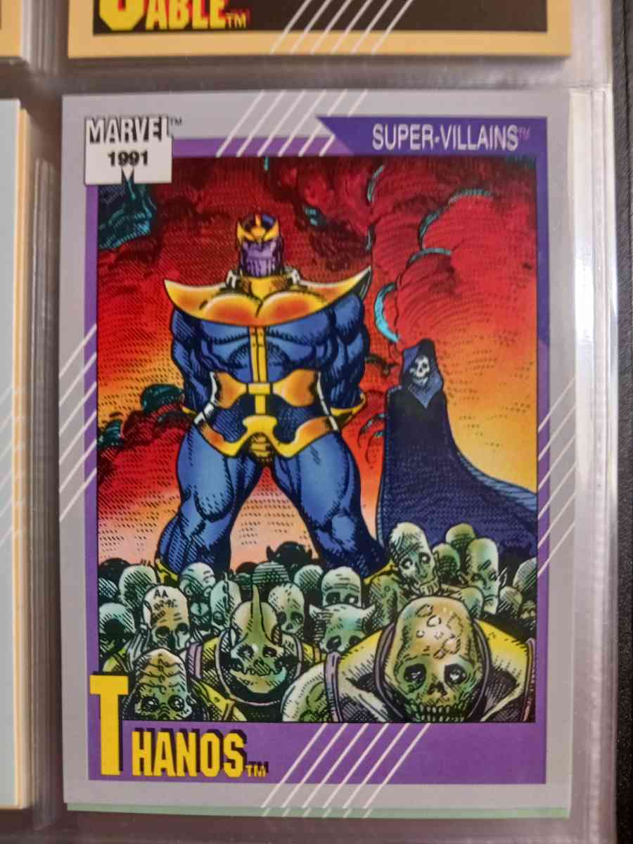marvel 1991 Thanos card in mint condition