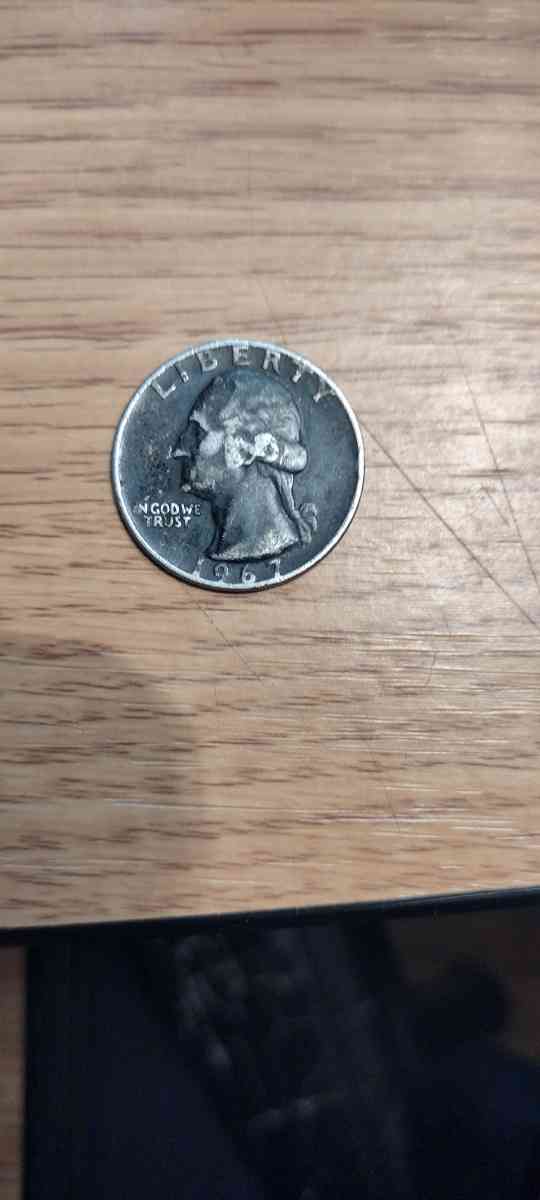 RARE 1967 no mint Quarter with errors and die