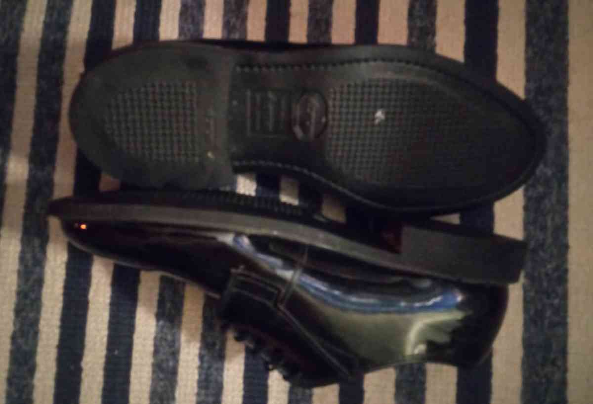 Bates Mens Black Leather Uniform Oxford sz 10E Dress Shoes