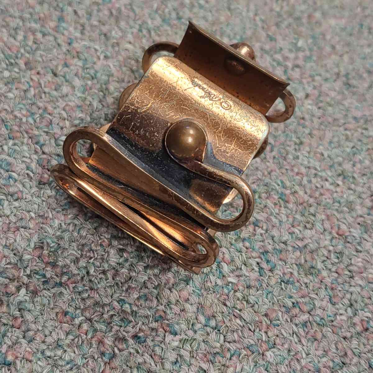 vintage copper modernist coffee bracelet