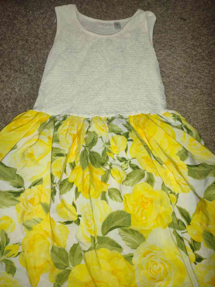 yellow and white flower dress