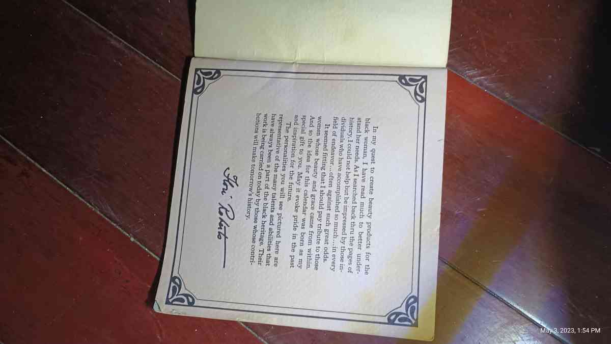 vintage 1970 great women from black history calendar booklet