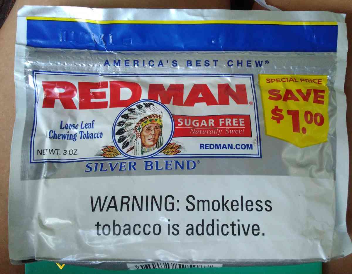 7 PACKS RedMan Loose Leaf Silver Blend Chewing Tabacco