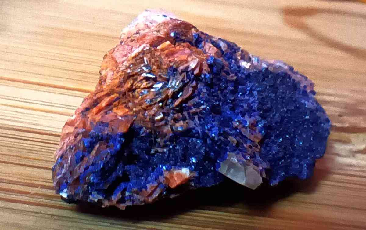 Thumbnail Azurite with Wulfenite