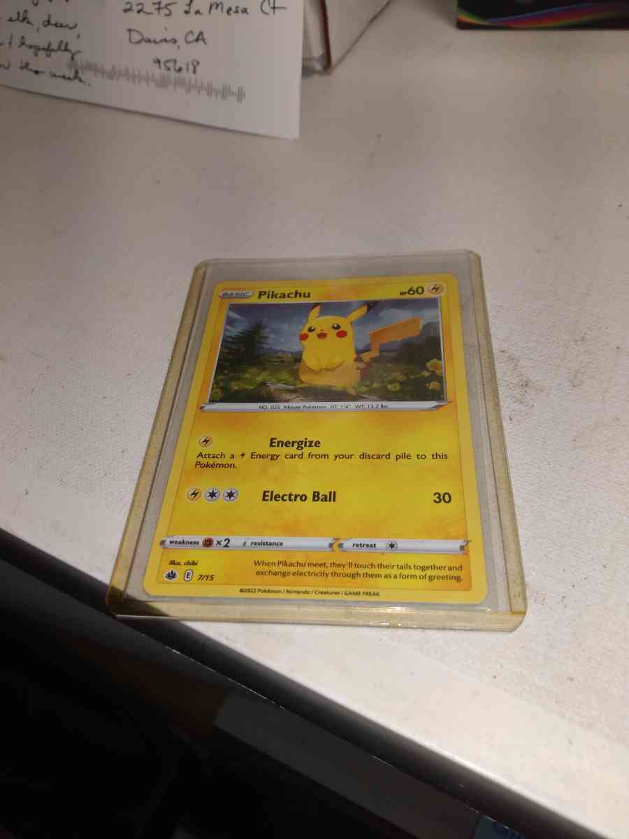 2022 Picachu card  number hp60