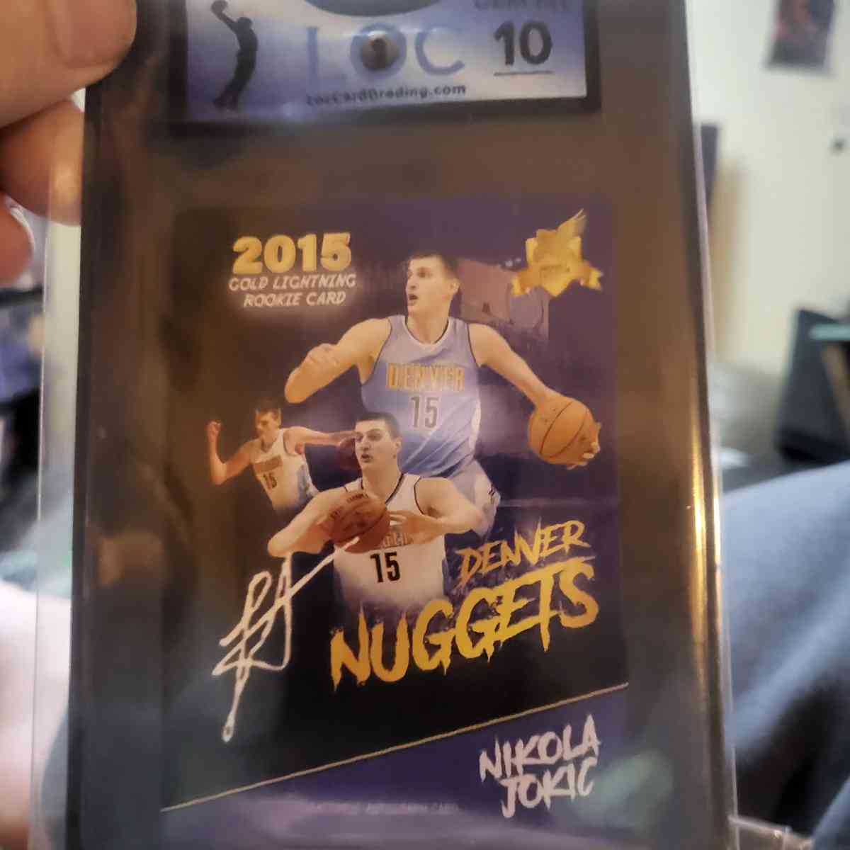 2015 gold lightning rookie card Nikola joking card