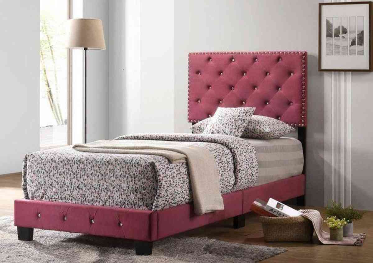 Mattress with box spring and bed frame