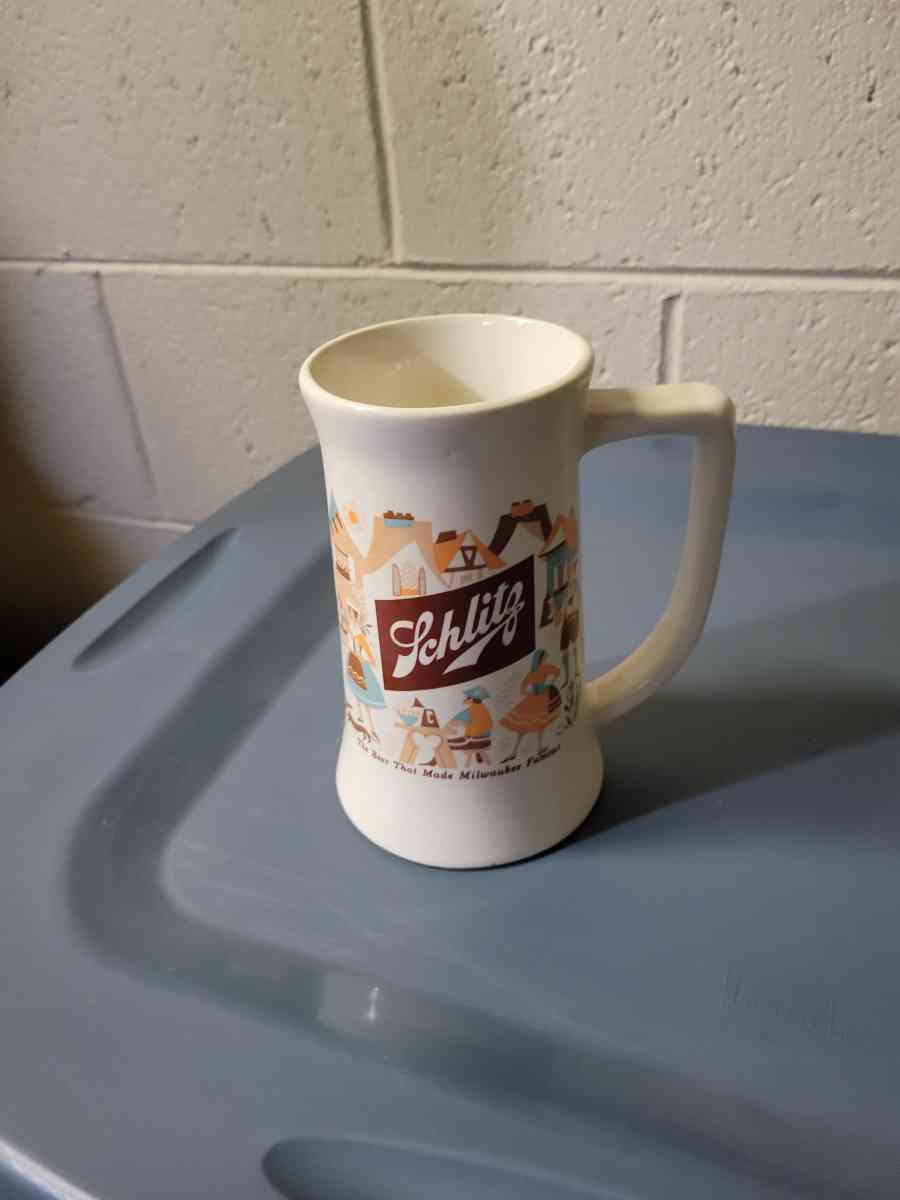 schlitz ceramic mug