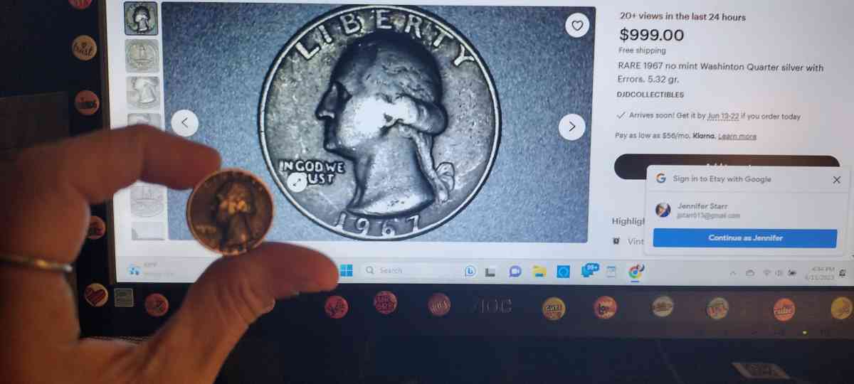 RARE 1967 no mint Quarter with errors and die