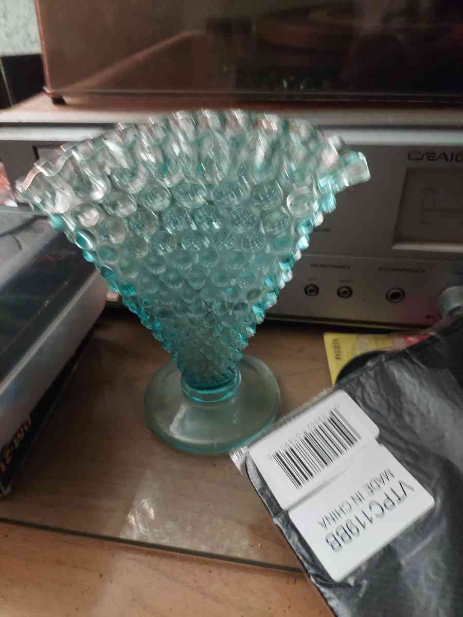 bubbled glass vase