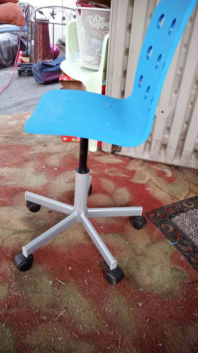 Childrens Blue IKEA Computer Swivel Chair