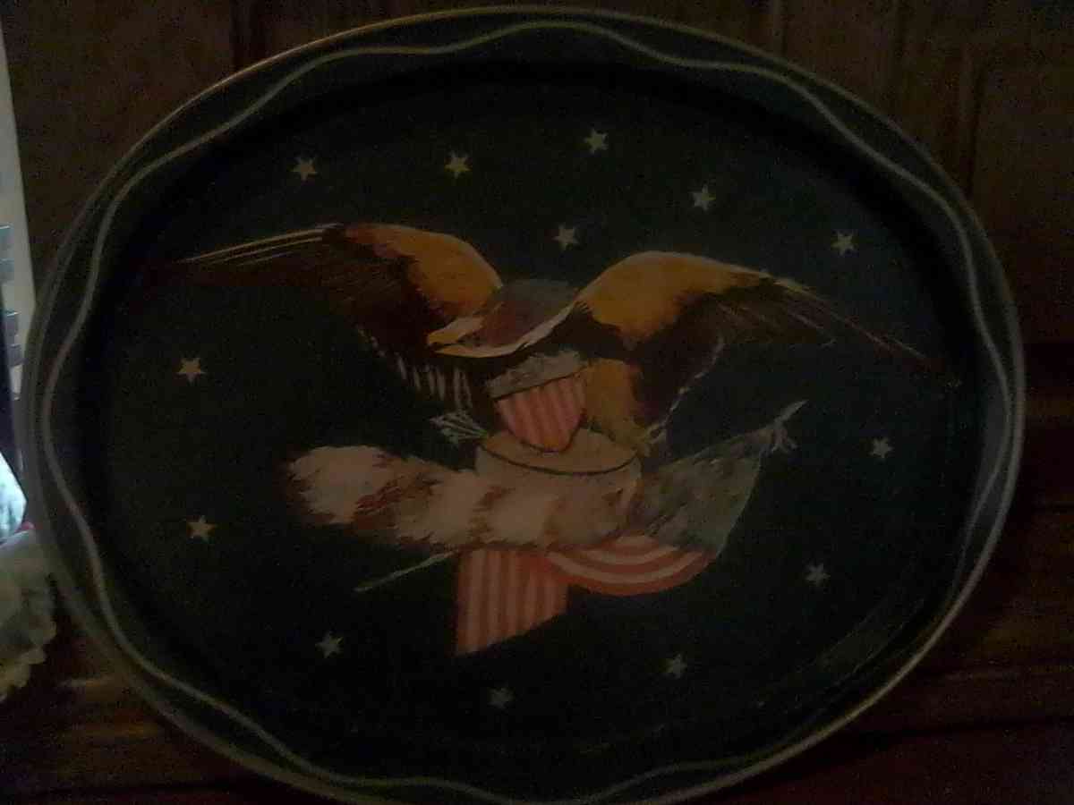 vintage Stars and stripes eagle platter