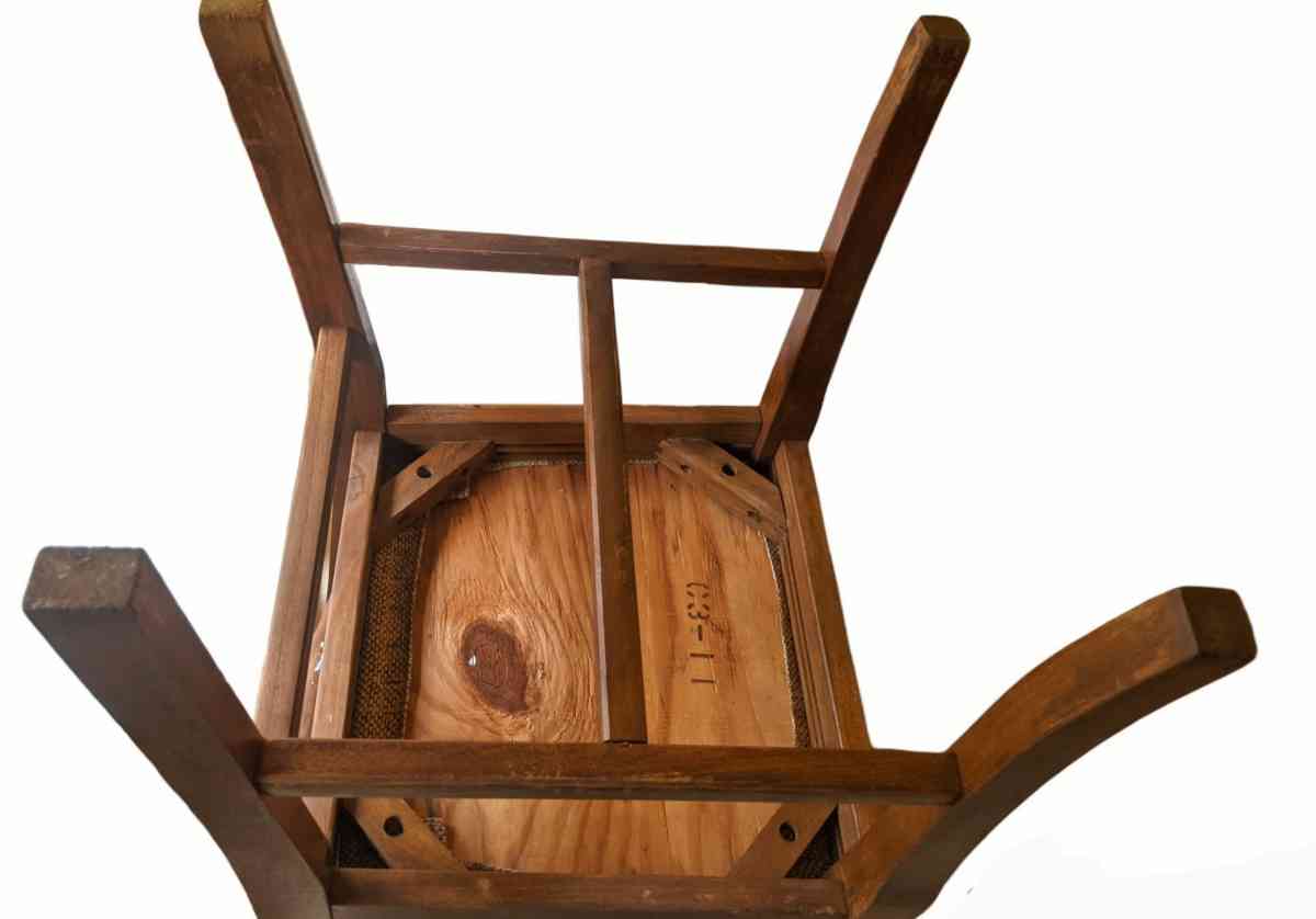 Vintage Ladderback Walnut Dining Chair