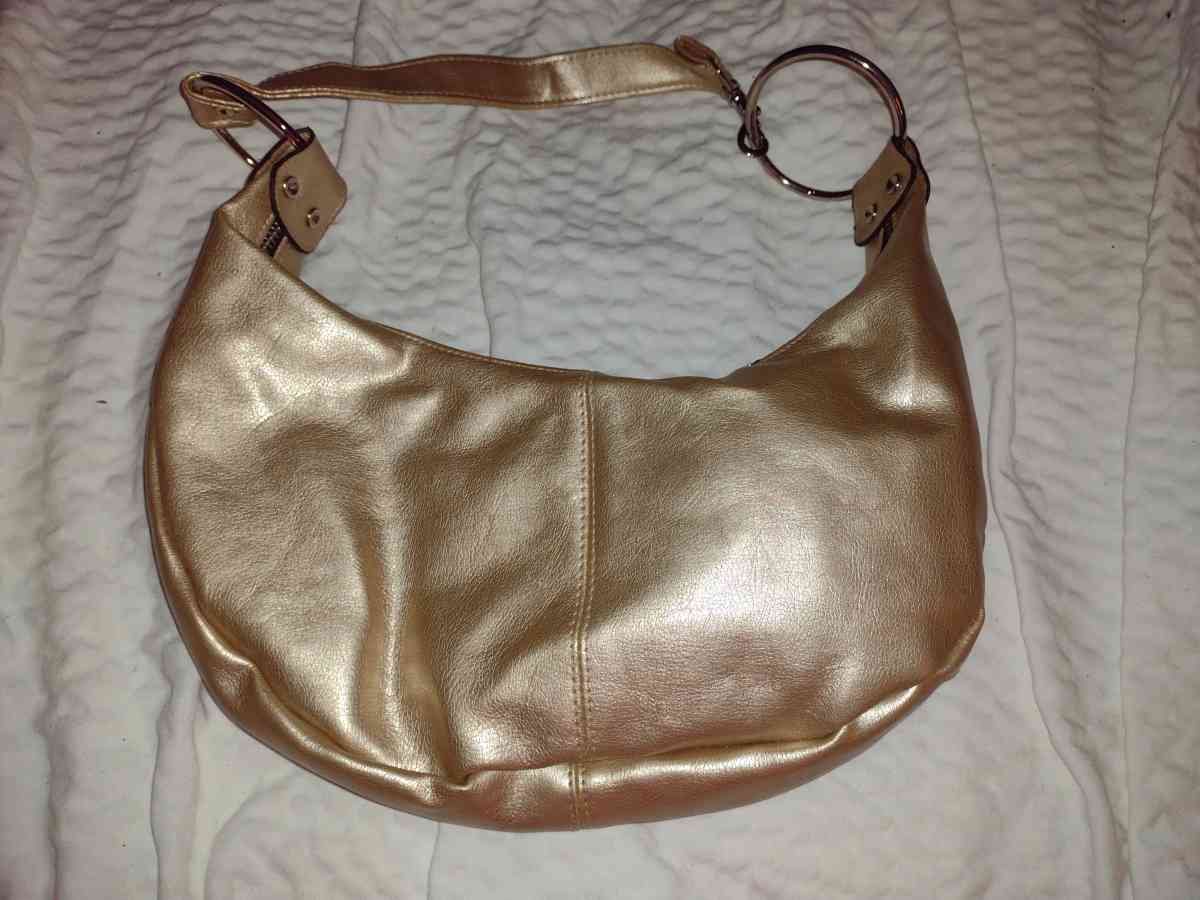 Apt 9 gold crescent bag