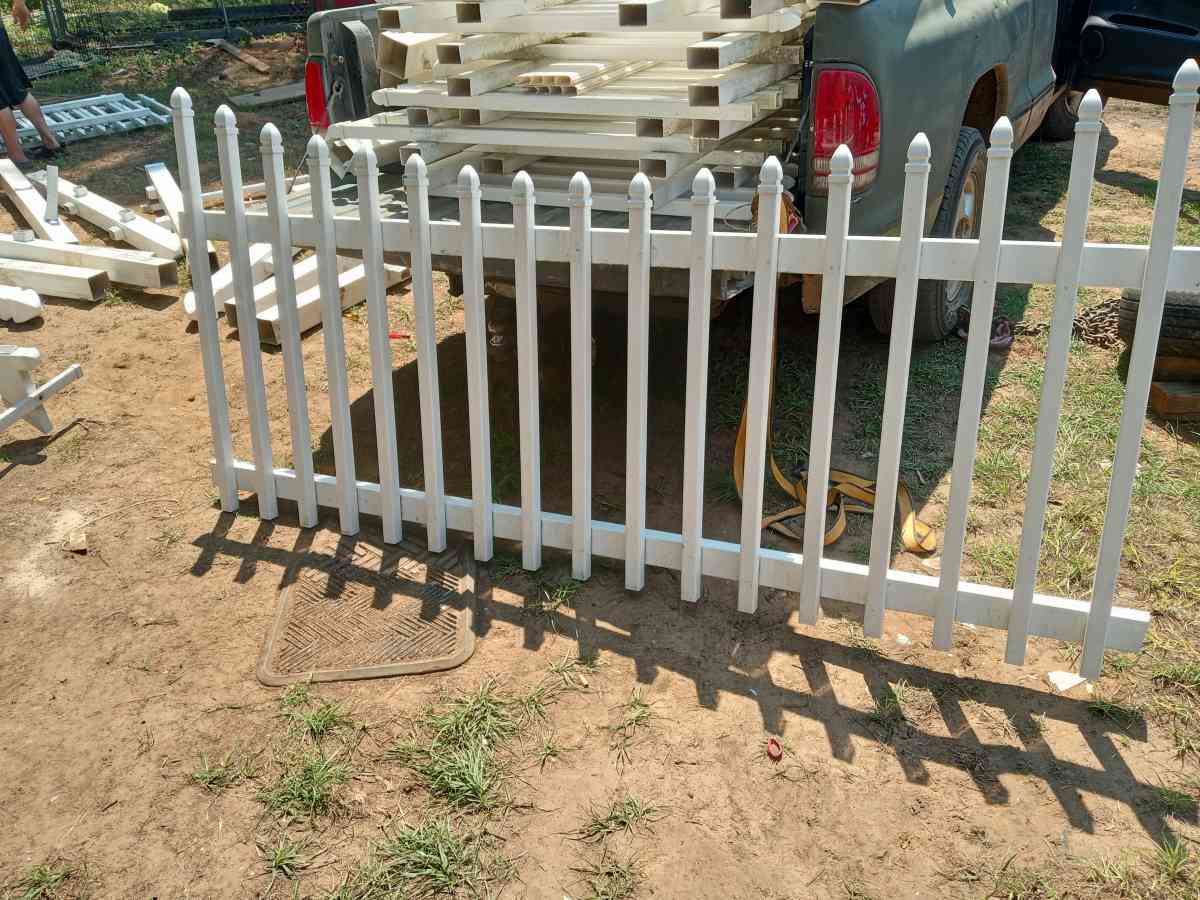 4x6 white picket fence I got 17 panels and post and gate to