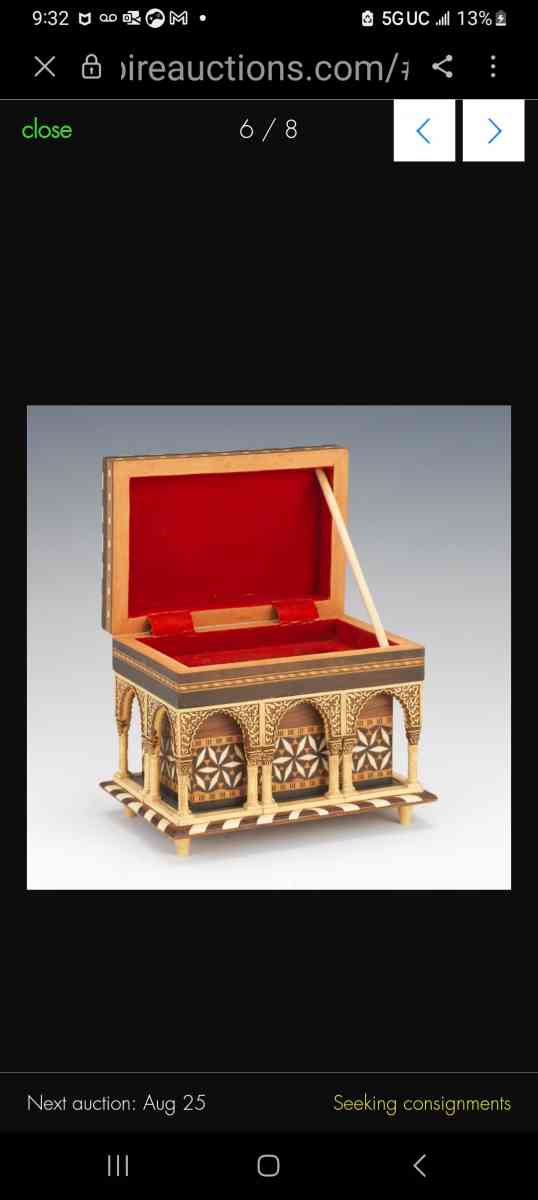 arabesque jewelry cask