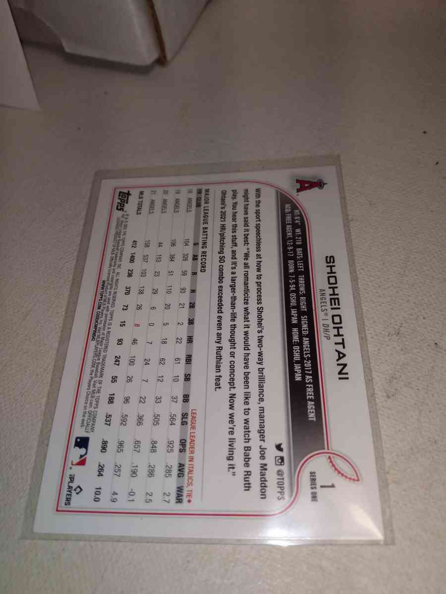 2022 Topps shohei otani