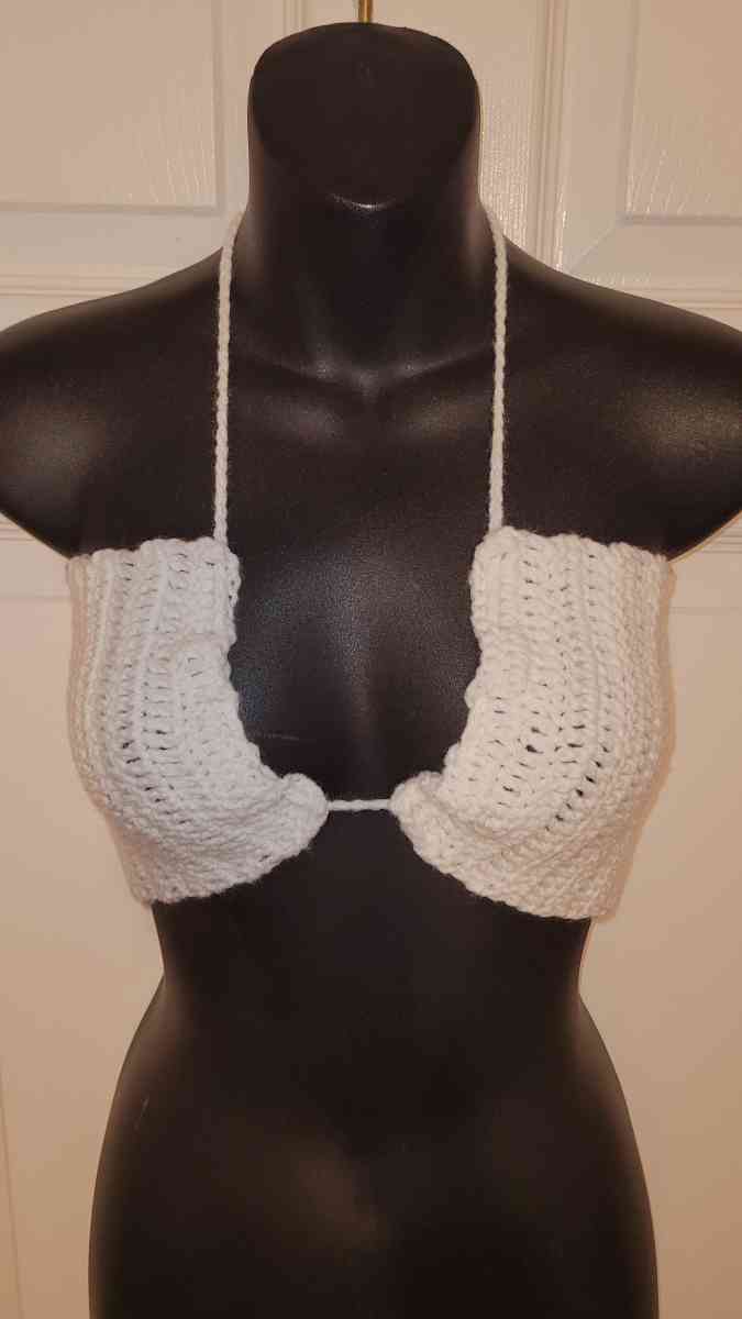 Custom Made Crochet Halter Tops and Bucket Hats