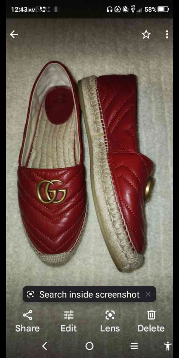 red Gucci shoes