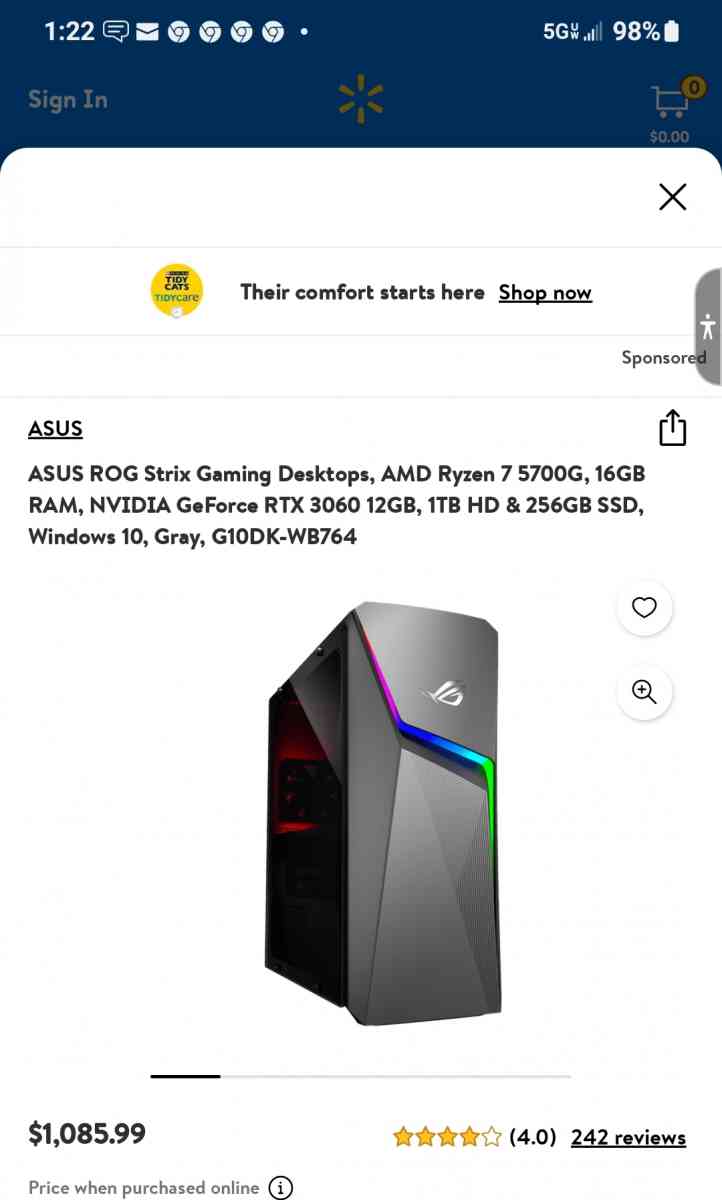 gaming pc and moniter