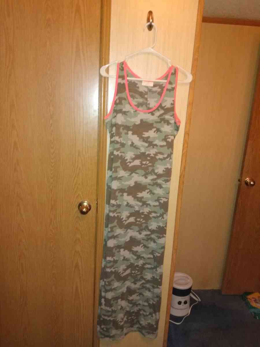 Long Length Camo Dress