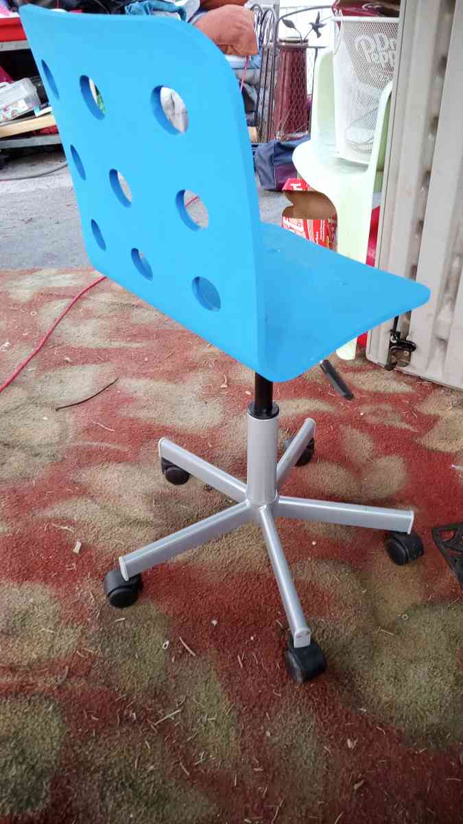 Childrens Blue IKEA Computer Swivel Chair