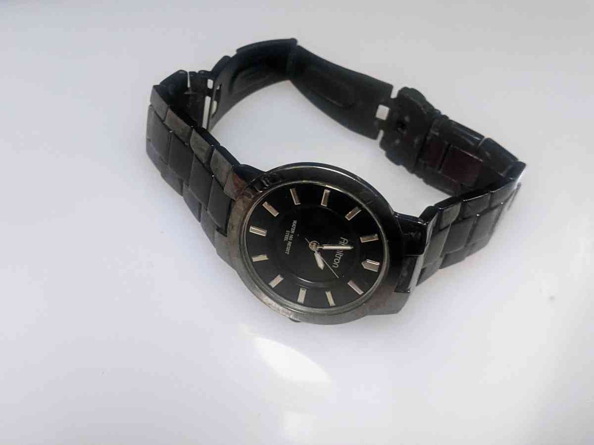 Armitron Mens Wrist Watch Black Stainless Stee201863DG Y121E