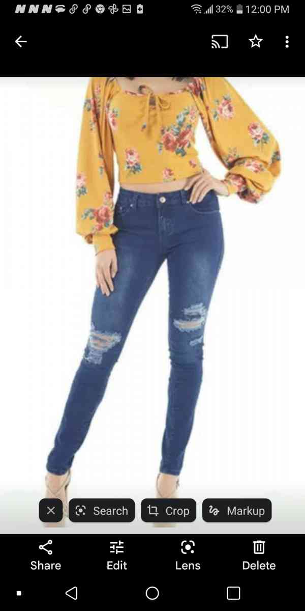 new blue denim stretch jeans