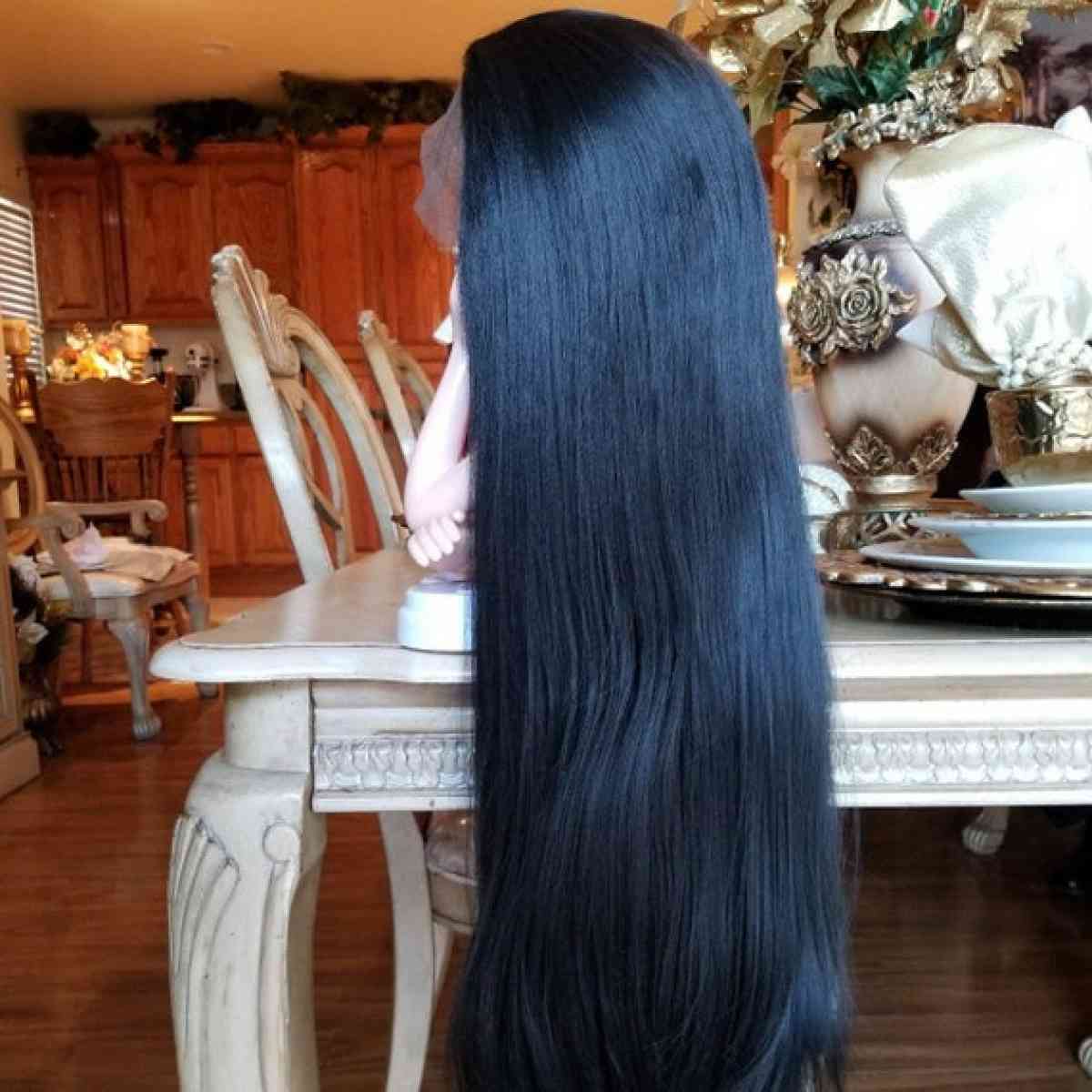 Black Yaki Lace Front Wig