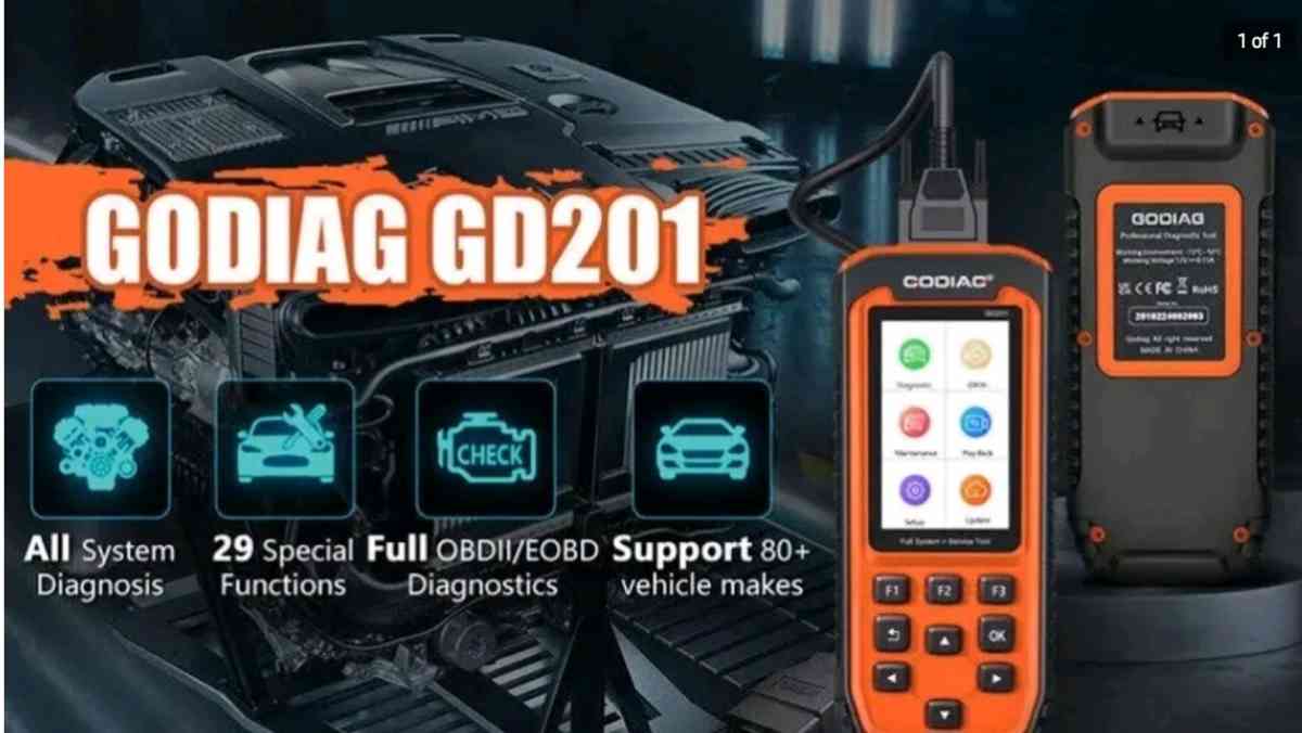 GODIAG GD201 Car Diagnostic Tool Full System ABS SRS Scanner