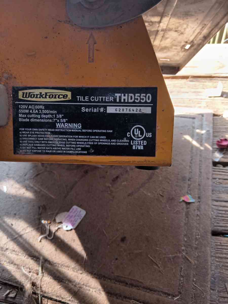 work force tile cutter