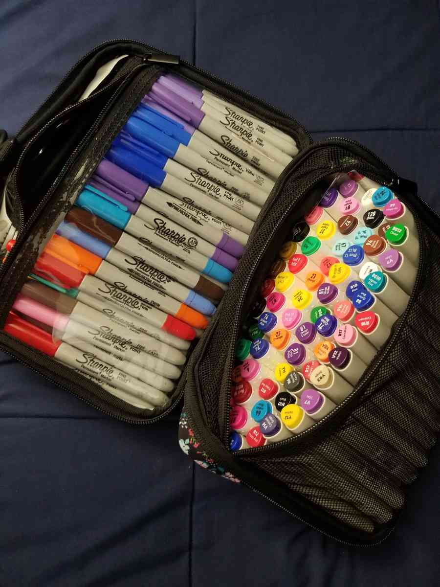 new sharpie markers and Artists loft brush markers