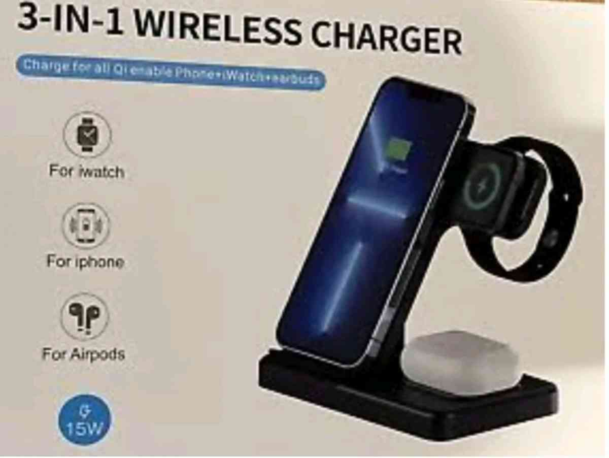 Wireless Charger Charging Station 3In1 For Apple Watch Air P
