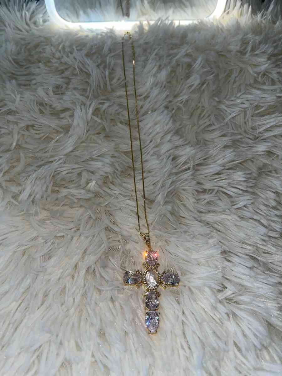 Virgin Mary gold plated necklace