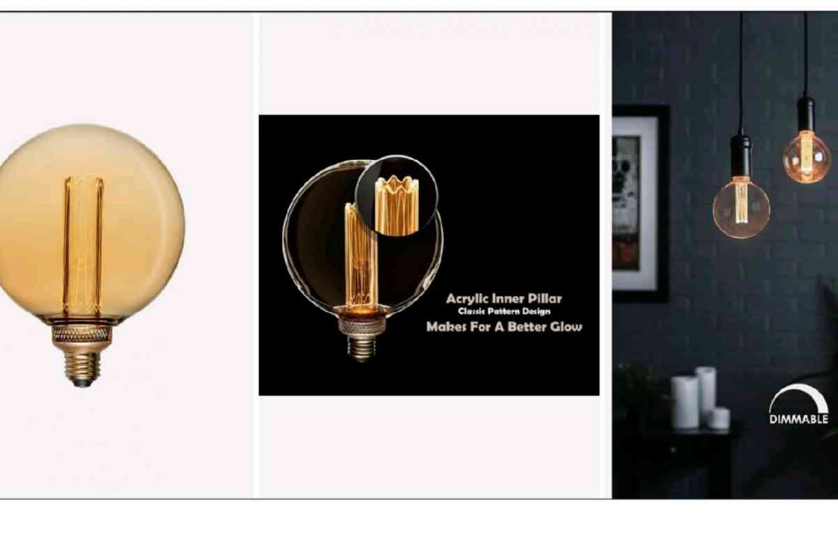 Next Glow Vintage Globe LED Light Bulbs G25 G80 35W Eq 20W E