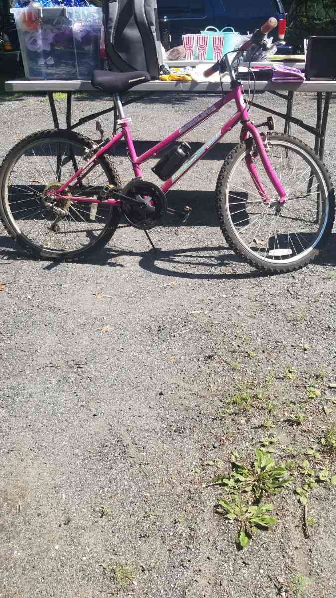 A purple bicycle