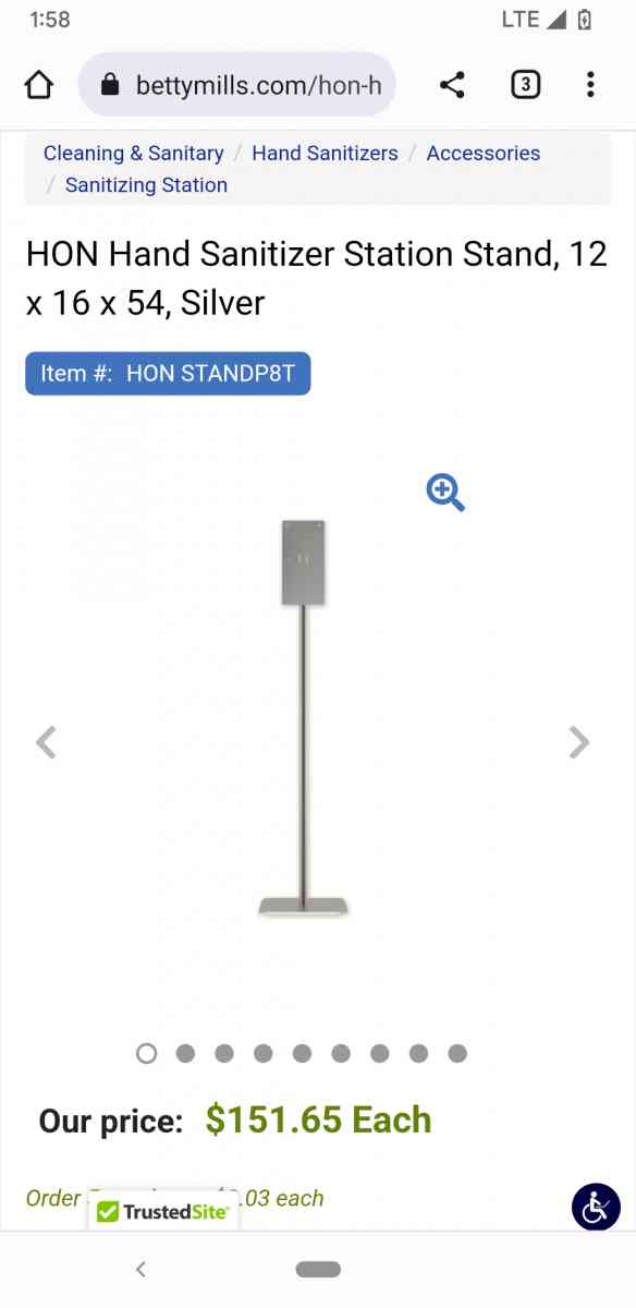 hand sanitizer stand