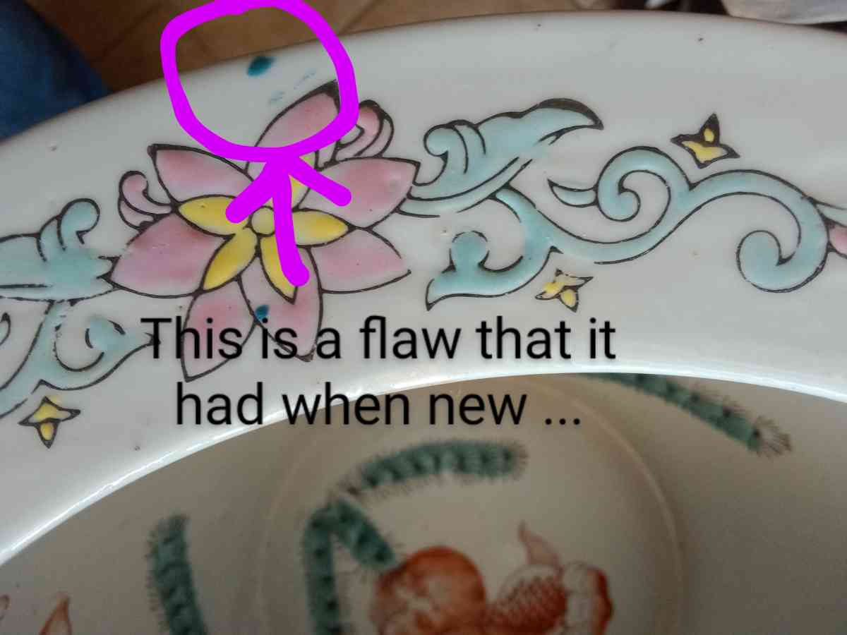 Vintage Mid 20th Century Chinese Porcelain Planter