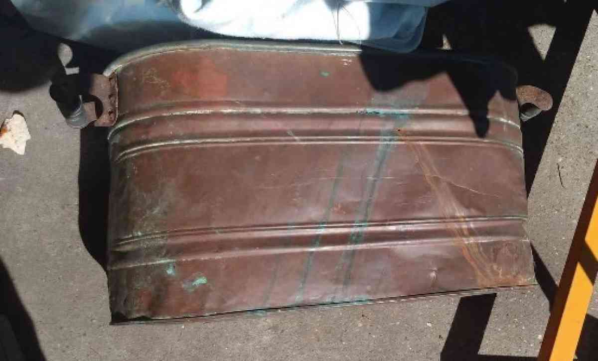 vintage primitive copper wash tub basin