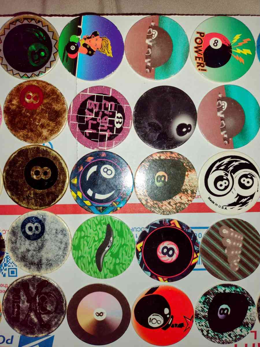 8 ball skull poison pogs