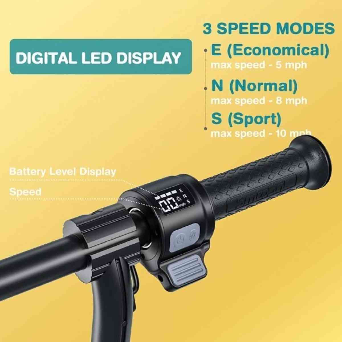 Foldable Electric Scooter for Kids 3 Speeds and Adjustable H