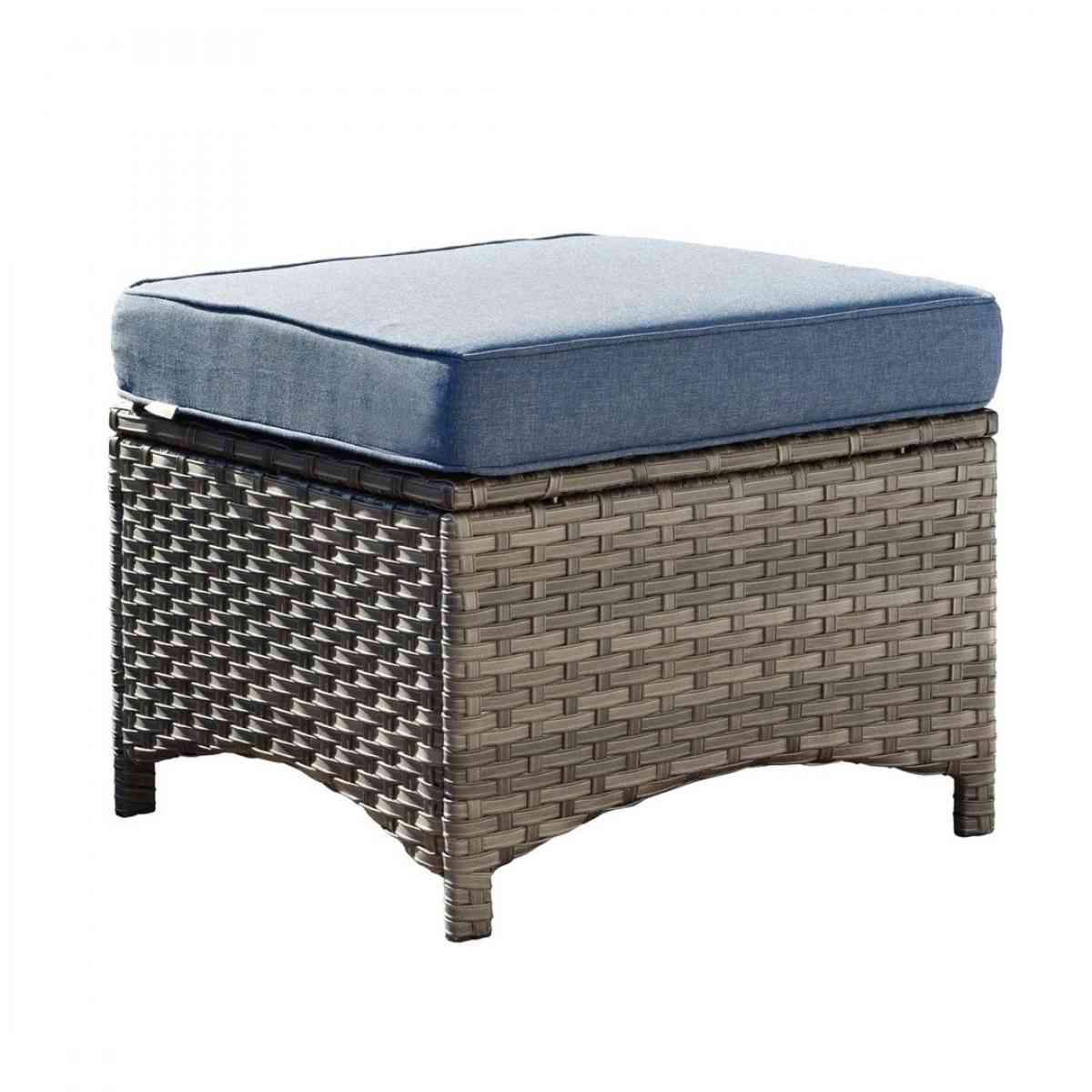 Outdoor Couch 3Piece with Ottoman Kenard Curved Handres