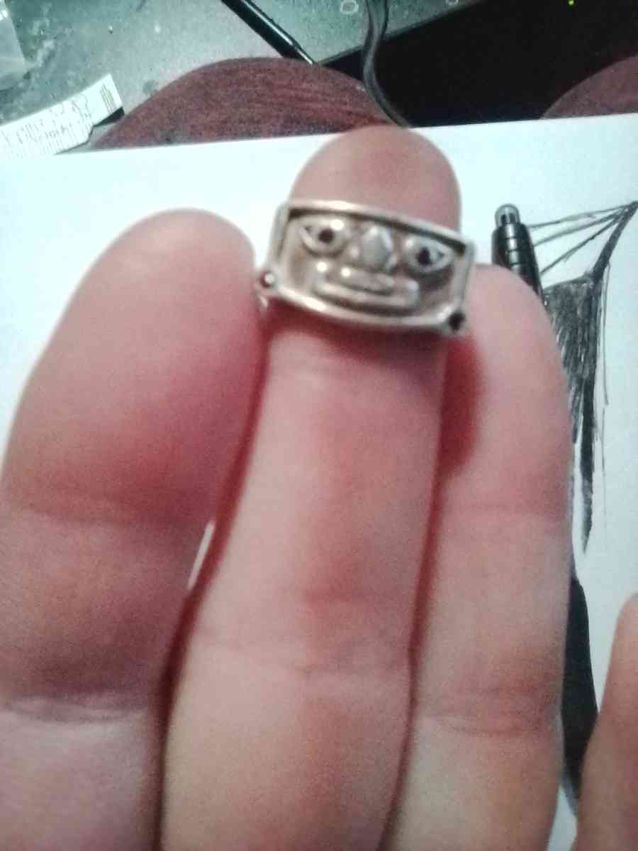 antique 1 platinum diamonds and 1 silver ruby rings