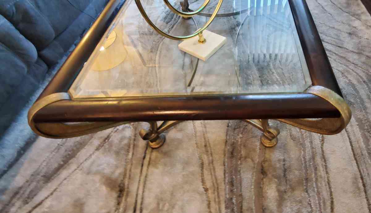 Glass top coffee table