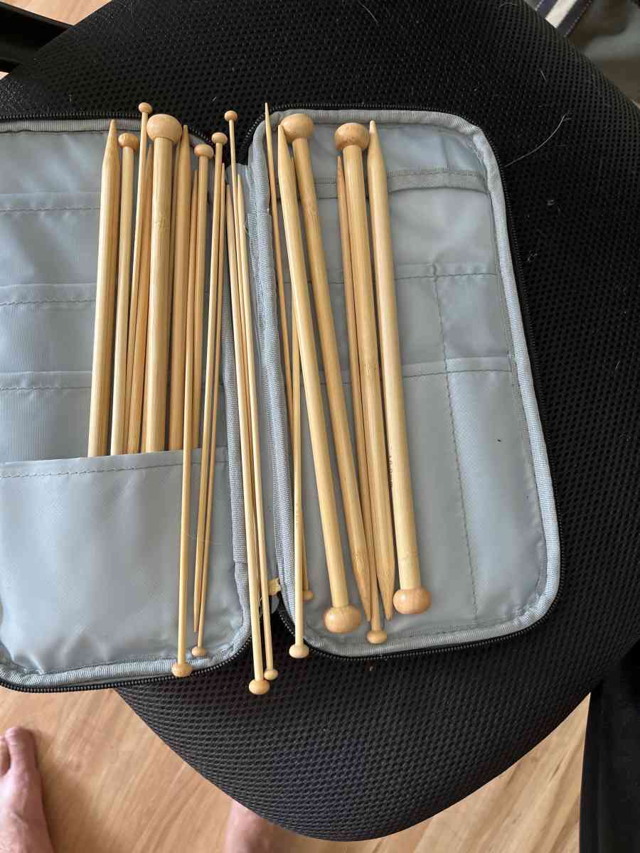 bamboo needles with case